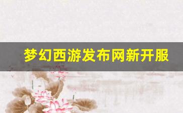 梦幻西游发布网新开服(梦幻西游端游开服公告)